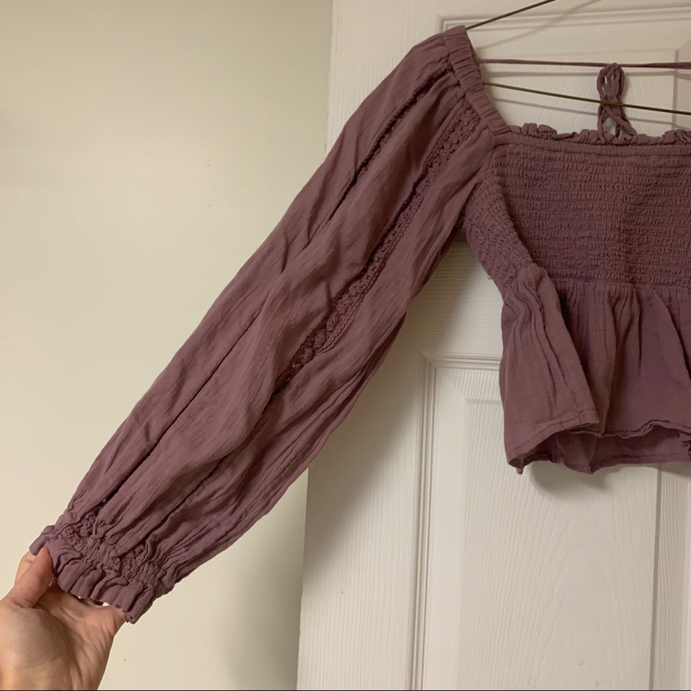 American Eagle Long Sleeve Crop Top - Picture 6 of 6